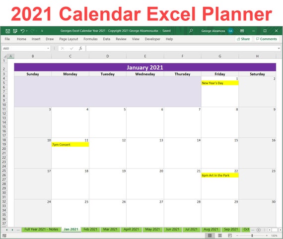 create a school calendar in ms excel for mac