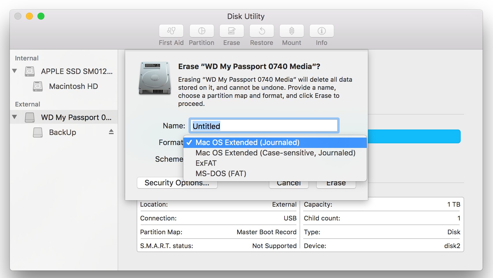 wd passport for mac reformat for ntfs